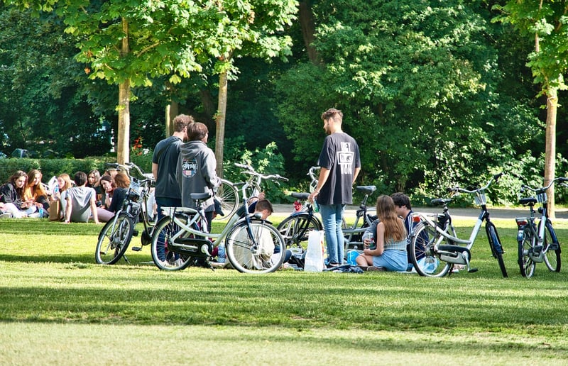 Group of friends hanging out